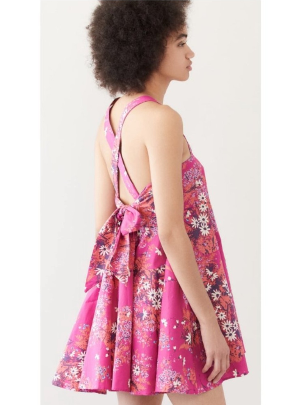 Free people floral mini dress with pockets - Picture 4 of 9